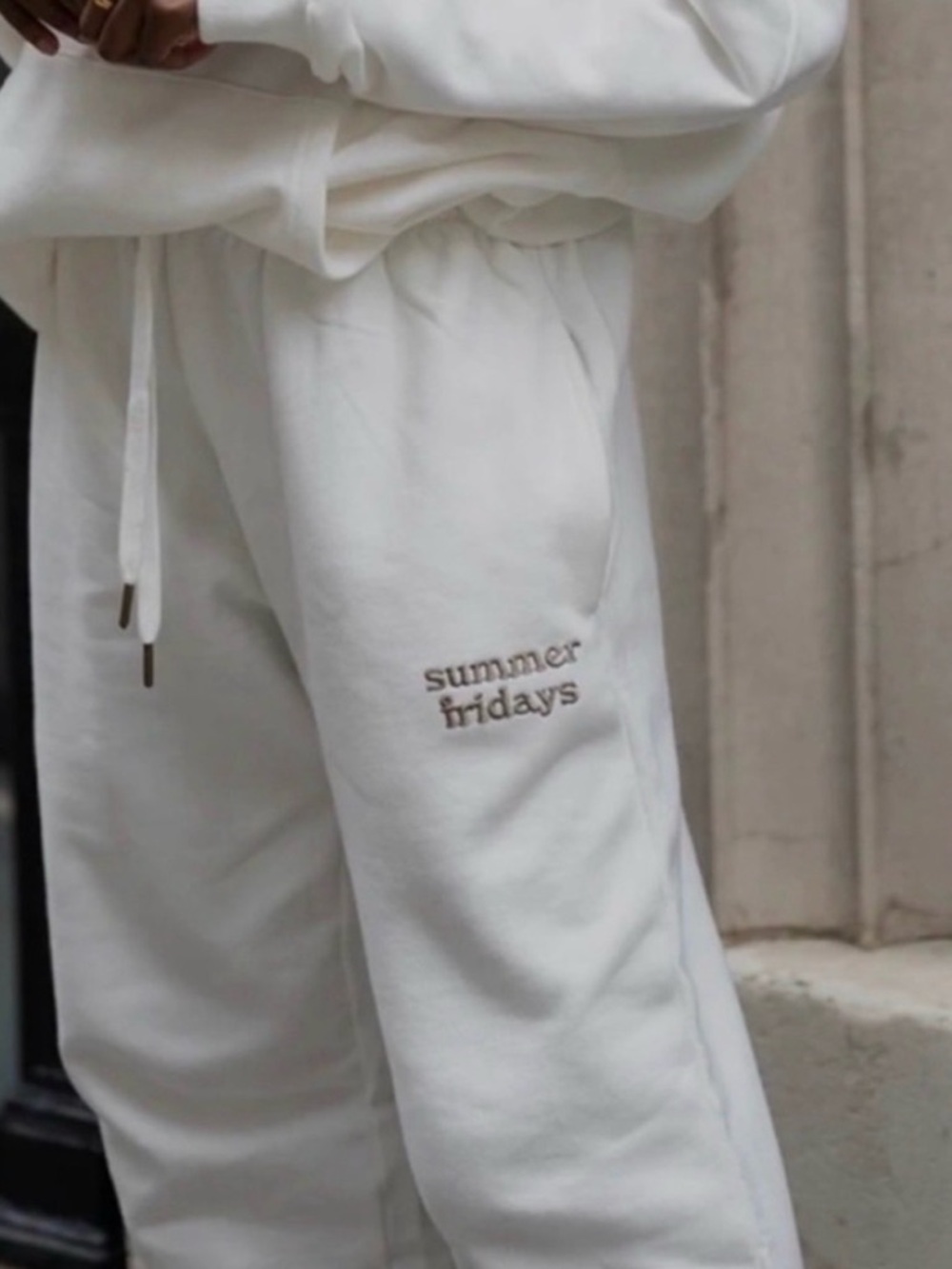 Summer Fridays White Sweatpants - Picture 1 of 3